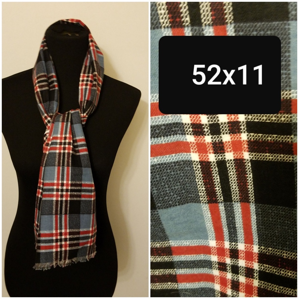 Plaid scaff coed men women